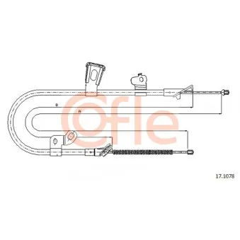 Tirette à câble, frein de stationnement COFLE