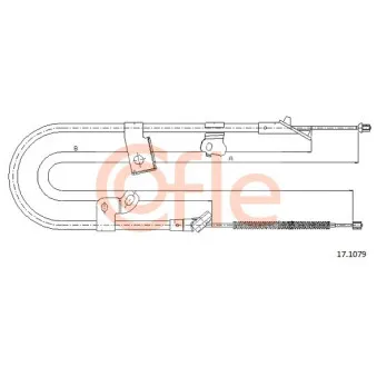 Tirette à câble, frein de stationnement COFLE 92.17.1079