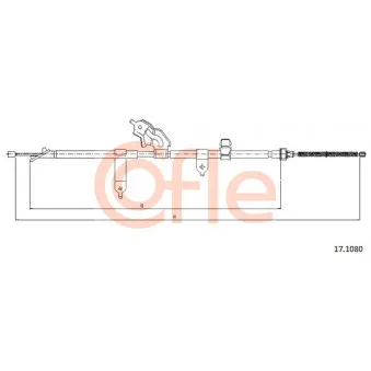 Tirette à câble, frein de stationnement COFLE 92.17.1080