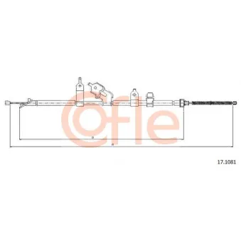 Tirette à câble, frein de stationnement COFLE 92.17.1081