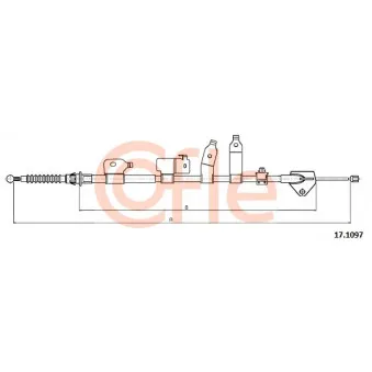 Tirette à câble, frein de stationnement COFLE