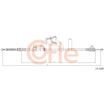 Tirette à câble, frein de stationnement COFLE