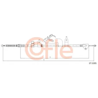 Tirette à câble, frein de stationnement COFLE