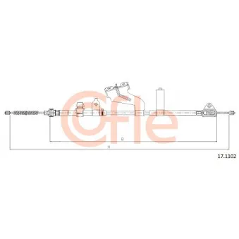 Tirette à câble, frein de stationnement COFLE 92.17.1102