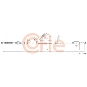 Tirette à câble, frein de stationnement COFLE 92.17.1103