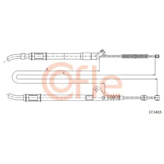 Tirette à câble, frein de stationnement COFLE