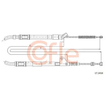 Tirette à câble, frein de stationnement COFLE 92.17.1416