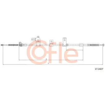 Tirette à câble, frein de stationnement COFLE 92.17.1427