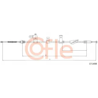 Tirette à câble, frein de stationnement COFLE