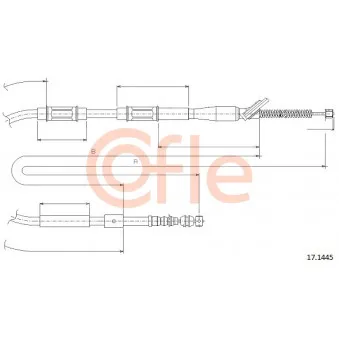 Tirette à câble, frein de stationnement COFLE