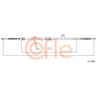 Tirette à câble, frein de stationnement COFLE 92.17.1483