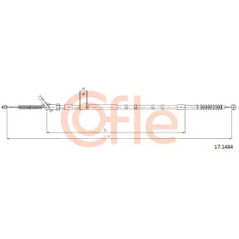 Tirette à câble, frein de stationnement COFLE 92.17.1484