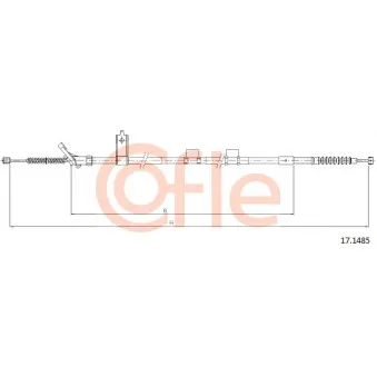 Tirette à câble, frein de stationnement COFLE 92.17.1485