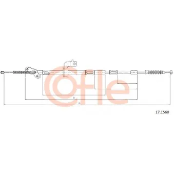 Tirette à câble, frein de stationnement COFLE 92.17.1560