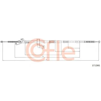Tirette à câble, frein de stationnement COFLE 92.17.1561