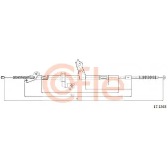 Tirette à câble, frein de stationnement COFLE 92.17.1563