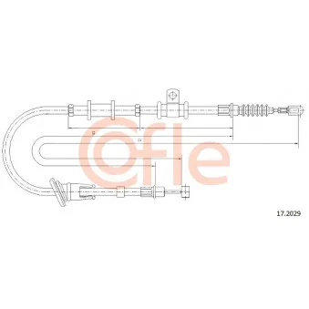 Tirette à câble, frein de stationnement COFLE 92.17.2029