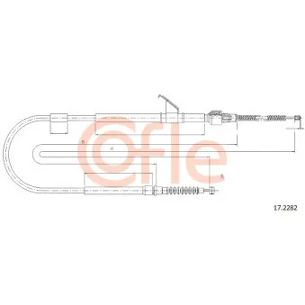Tirette à câble, frein de stationnement COFLE 92.17.2282