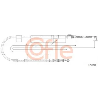 Tirette à câble, frein de stationnement COFLE 92.17.2283
