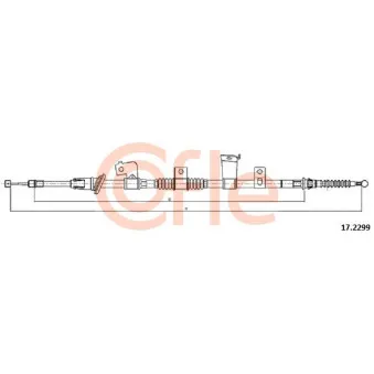Tirette à câble, frein de stationnement COFLE 92.17.2299