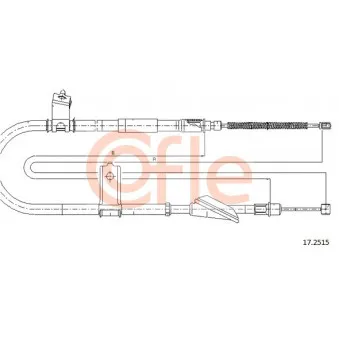 Tirette à câble, frein de stationnement COFLE 92.17.2515
