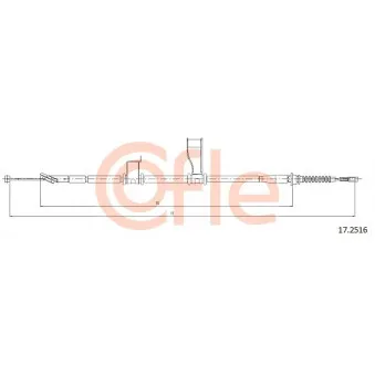 Tirette à câble, frein de stationnement COFLE 92.17.2516