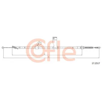 Tirette à câble, frein de stationnement COFLE 92.17.2517