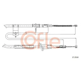 Tirette à câble, frein de stationnement COFLE 92.17.2518