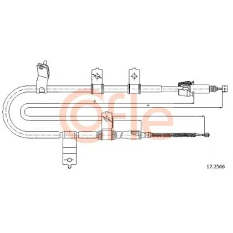 Tirette à câble, frein de stationnement COFLE 92.17.2566