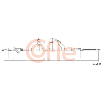 Tirette à câble, frein de stationnement COFLE