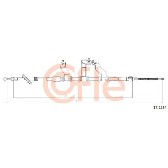 Tirette à câble, frein de stationnement COFLE 92.17.2584
