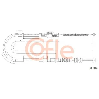 Tirette à câble, frein de stationnement COFLE 92.17.2726