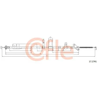 Tirette à câble, frein de stationnement COFLE 92.17.2741