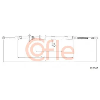 Tirette à câble, frein de stationnement COFLE 92.17.3507