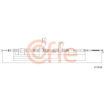 Tirette à câble, frein de stationnement COFLE 92.17.3516