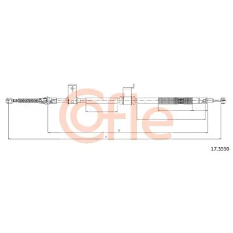 Tirette à câble, frein de stationnement COFLE 92.17.3530