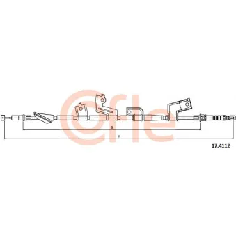 Tirette à câble, frein de stationnement COFLE 92.17.4112