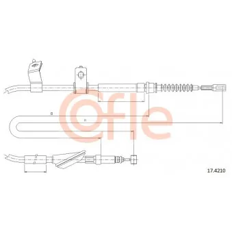 Tirette à câble, frein de stationnement COFLE