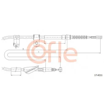 Tirette à câble, frein de stationnement COFLE