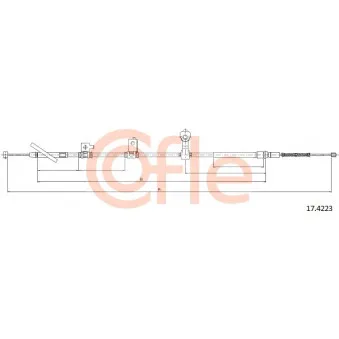 Tirette à câble, frein de stationnement COFLE 92.17.4223