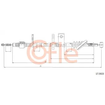 Tirette à câble, frein de stationnement COFLE 92.17.5023