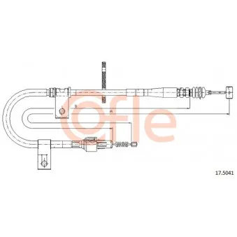 Tirette à câble, frein de stationnement COFLE 92.17.5041