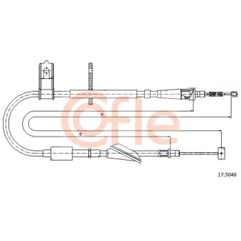 Tirette à câble, frein de stationnement COFLE 92.17.5046