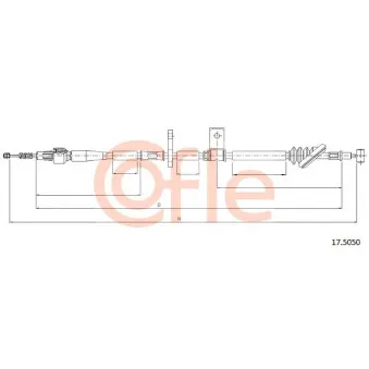 Tirette à câble, frein de stationnement COFLE 92.17.5050