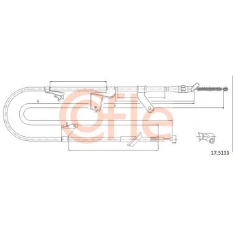 Tirette à câble, frein de stationnement COFLE 92.17.5133