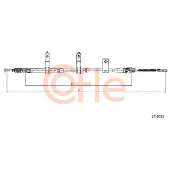 Tirette à câble, frein de stationnement COFLE 92.17.6031