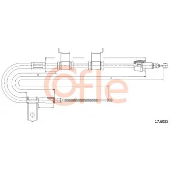 Tirette à câble, frein de stationnement COFLE 92.17.6035