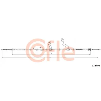 Tirette à câble, frein de stationnement COFLE 92.17.6074