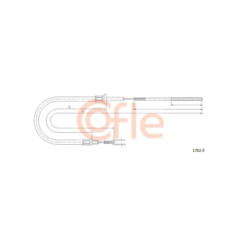 Tirette à câble, commande d'embrayage COFLE 92.1702.9