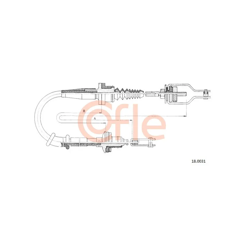 Tirette à câble, commande d'embrayage COFLE 92.18.0031